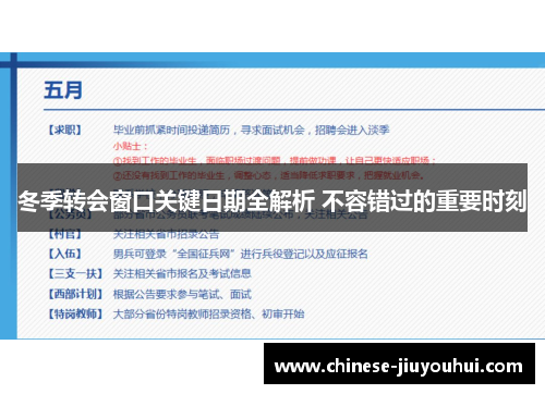 冬季转会窗口关键日期全解析 不容错过的重要时刻 冬季转会窗口关键日期全解析 不容错过的重要时刻